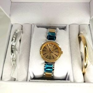 Women Watch Bangle Set